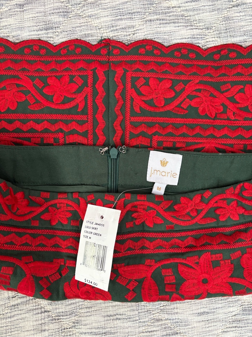 J. Marie Lulu Skirt NWT | J. Marie Embroidered Floral Mini Skirt Sz Medium - - Picture 5 of 11